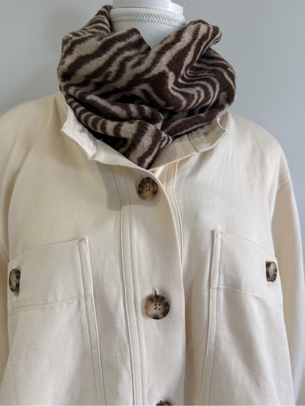 Rails Cream Utility Jacket with Drawstring Hem - Picture 2 of 10